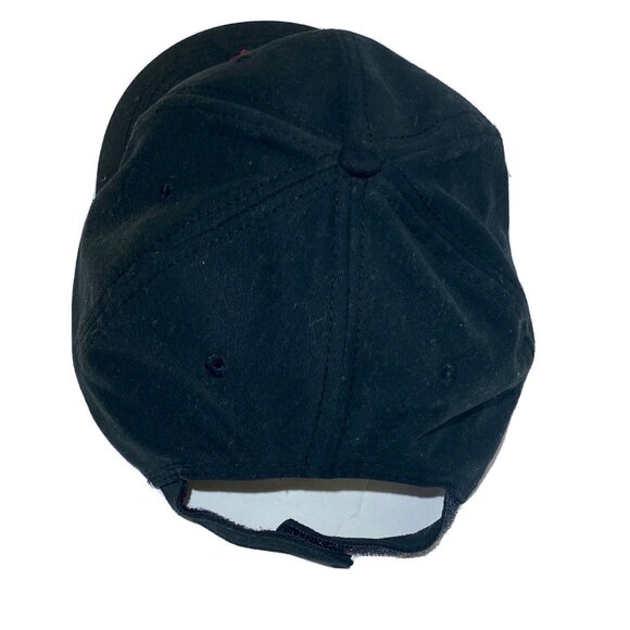 Hard Rock Miami black embroidered hat cap hook n loop adjustable strap preowned - Picture 2 of 7